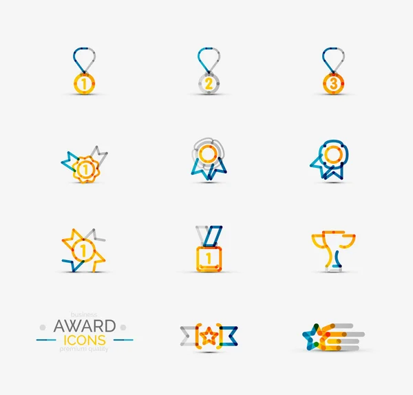 Set di icone del premio, collezione Logo — Vettoriale Stock