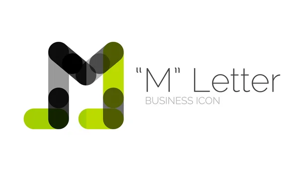 Minimális betűtípus vagy levél logo tervezés — Stock Vector