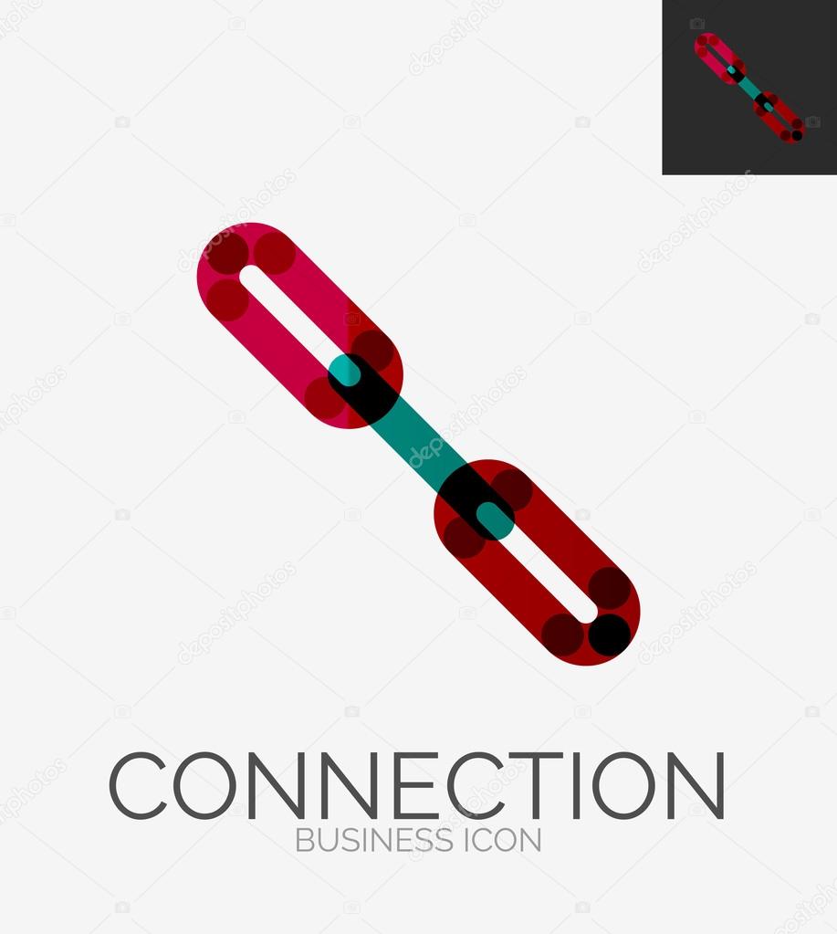 Minimal line design logo, chain icon