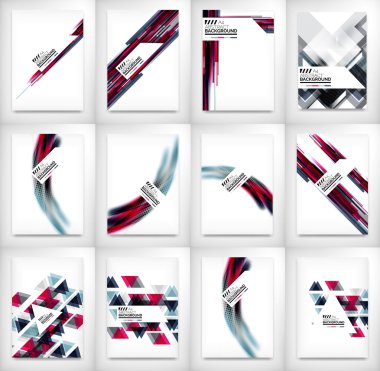 El ilanı, broşür tasarım şablonları kümesi, düzenleri