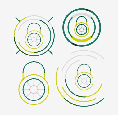 İnce çizgi zarif tasarım logo koymak, kilit kavramları