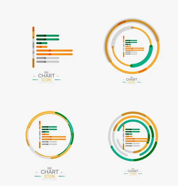 Graphique linéaire, icône de graphique — Image vectorielle