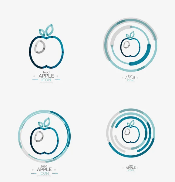 Concepto de logotipo de Apple, sello — Vector de stock