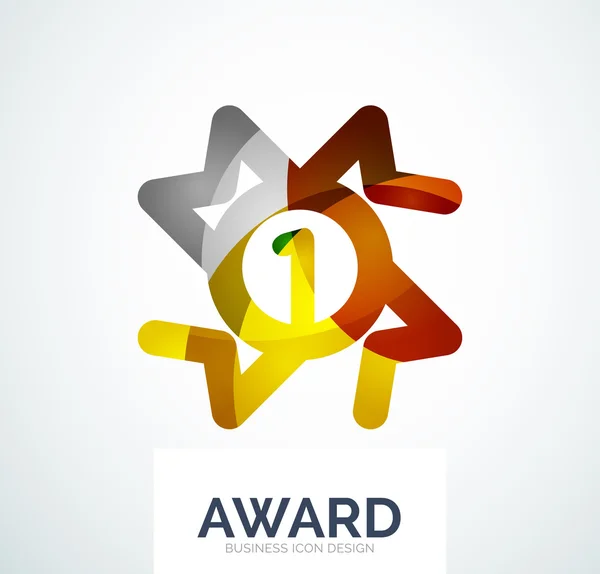Logo colorido del negocio del premio — Archivo Imágenes Vectoriales