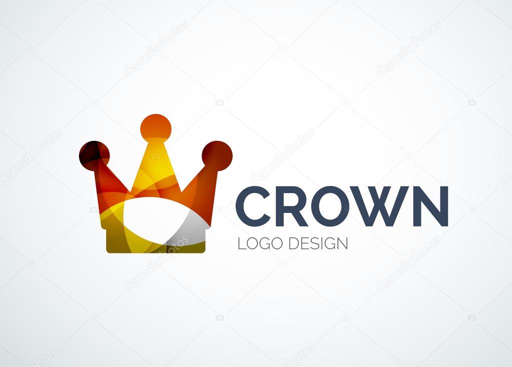 Crown logo, royal symbol, abstract design
