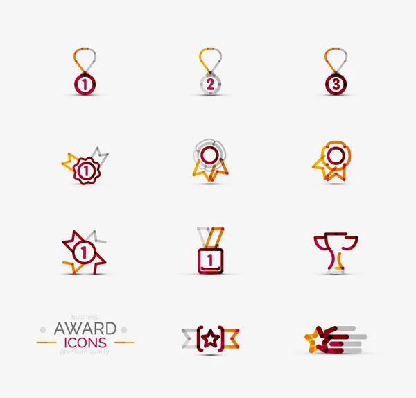 Pictogram set, Logo collectie Award — Stockvector