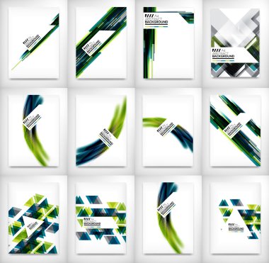 El ilanı, broşür tasarım şablonları kümesi, düzenleri