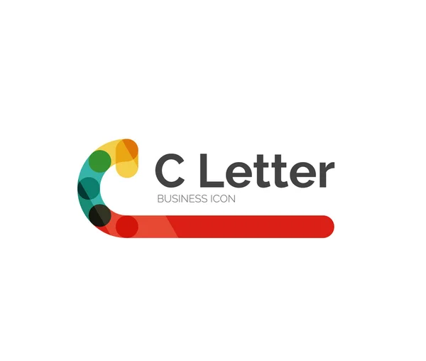 C list logo, projekt linii minimalne — Wektor stockowy