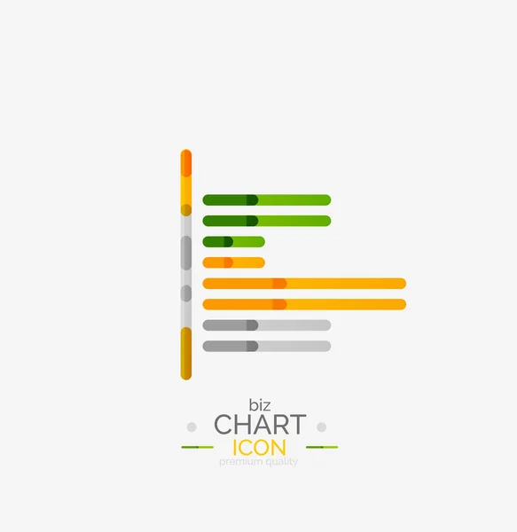 Lijndiagram, grafiek pictogram — Stockvector