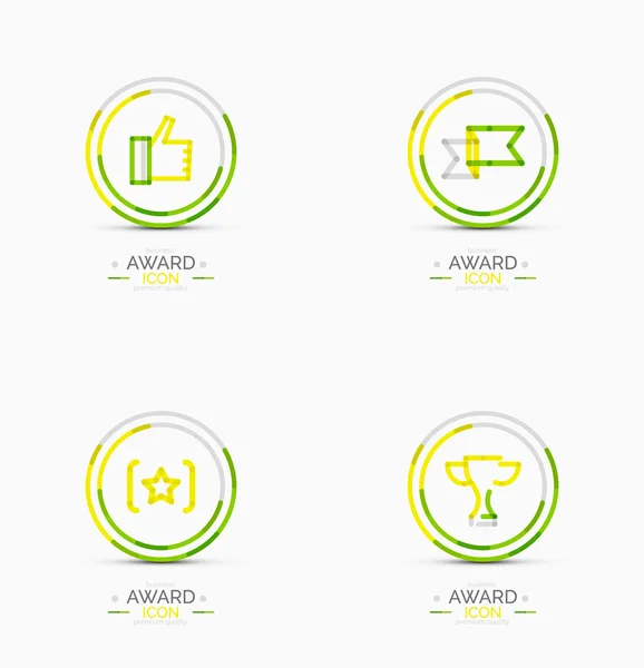 Conjunto de iconos de premio, colección Logo — Archivo Imágenes Vectoriales