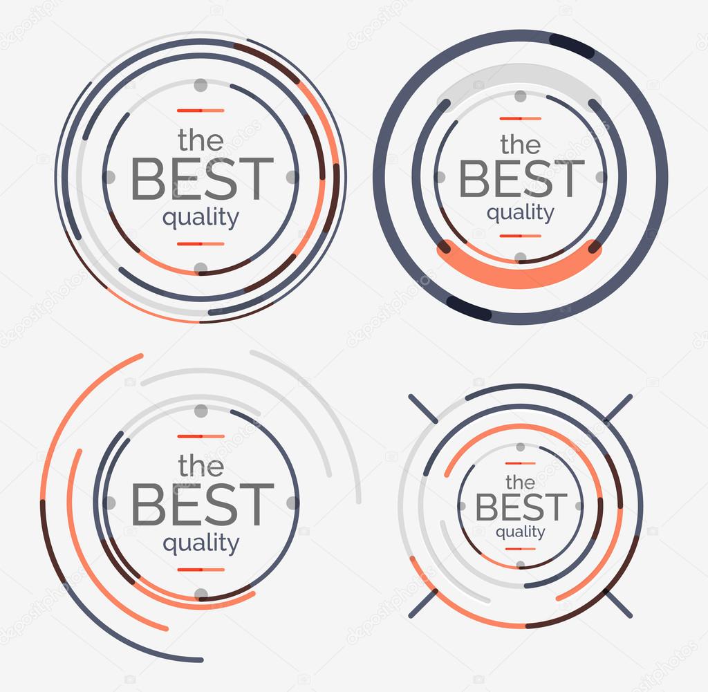 Thin line neat design logo set, clean modern concept, premium quality stamp