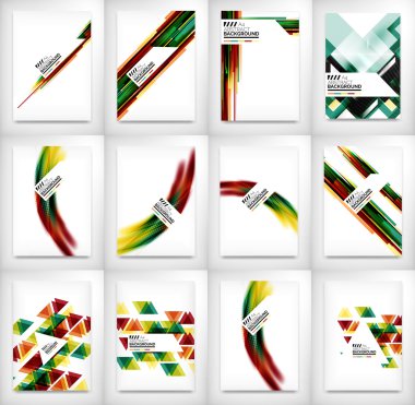 El ilanı, broşür tasarım şablonları kümesi, düzenleri