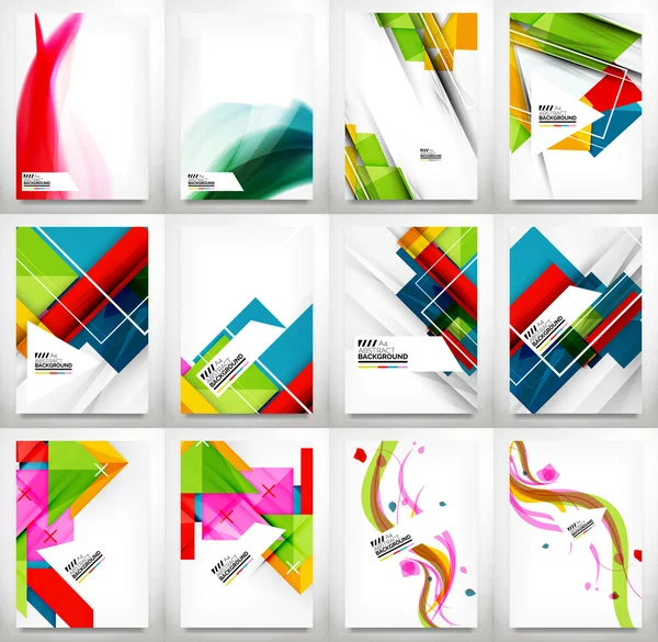 Dépliants, ensemble de modèles de conception de brochure — Image vectorielle