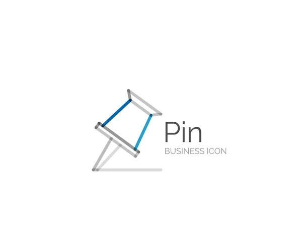 Linia minimalistycznym logo pin — Wektor stockowy