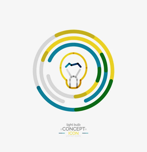 Glühbirne minimales Design Logo — Stockvektor