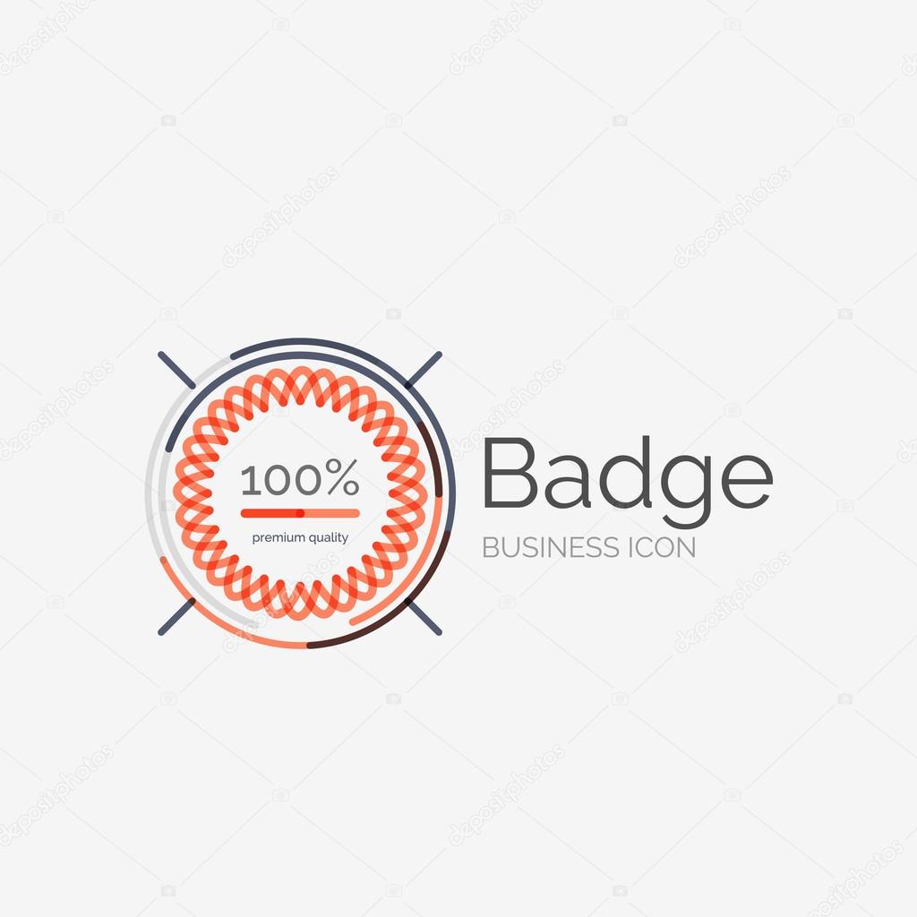 Thin line neat design logo, clean modern concept, premium quality stamp