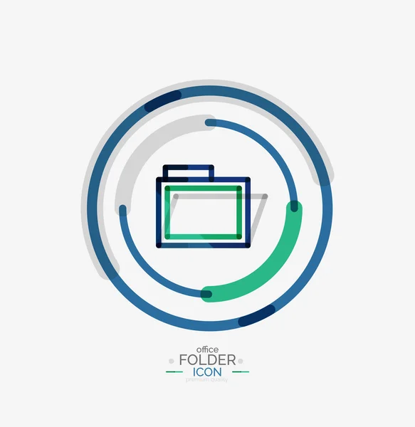 Folderu logo, pieczęć. Spoiwo rachunkowości — Wektor stockowy