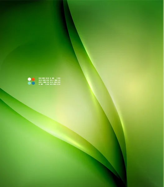 Ola borrosa verde fresca y colores — Vector de stock