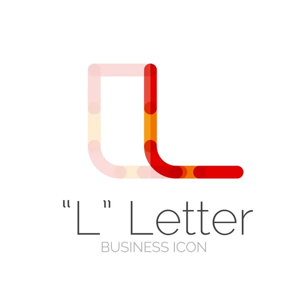 Minimal font or letter logo design — Stock Vector