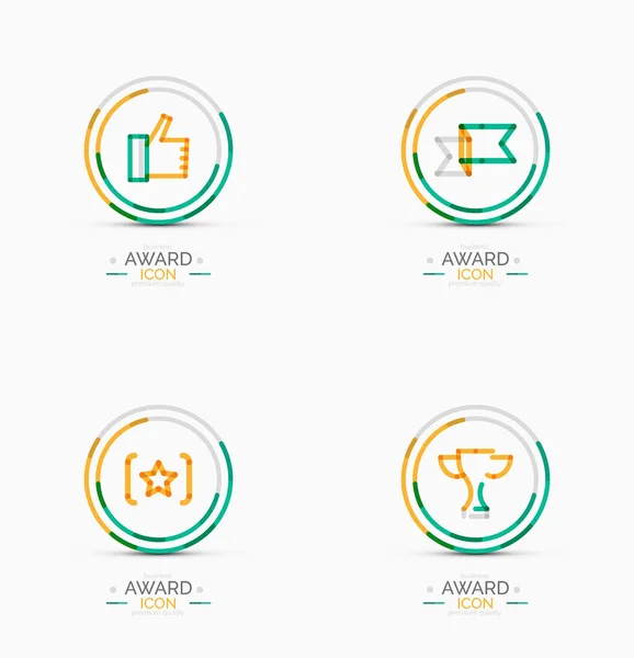 Award icon set, Logo collection — Stock Vector