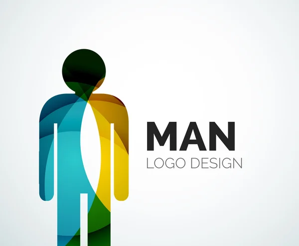 Abstract logo - man icon — Stock Vector