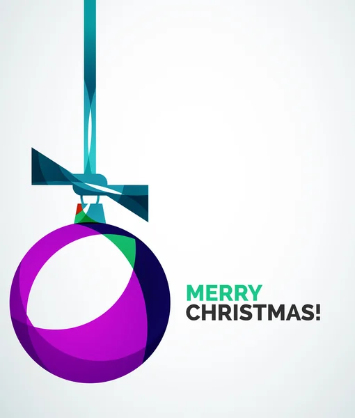 Joyeux Noël carte - balle abstraite, boule — Image vectorielle