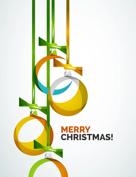 Merry Christmas moderne card - abstracte kerstballen — Stockvector