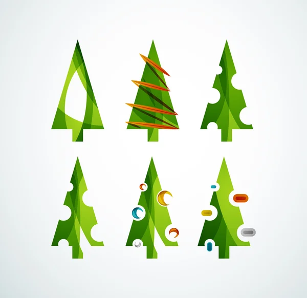 Conception géométrique de l'arbre de Noël — Image vectorielle