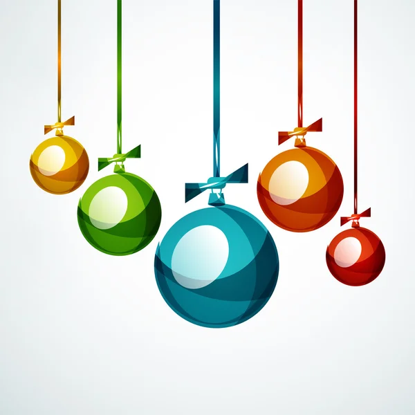 クリスマス ボール、安物の宝石、新年のコンセプト — ストックベクタ