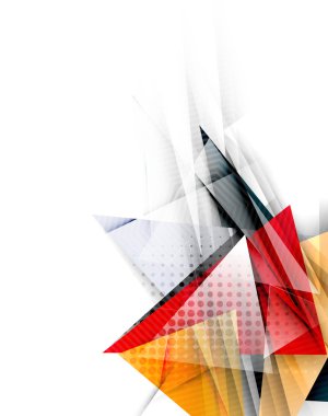 Renkli üçgenler, sıradışı arka plan