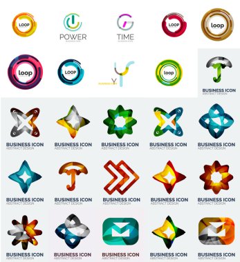 Markalaşma şirket logosu öğeleri kümesi