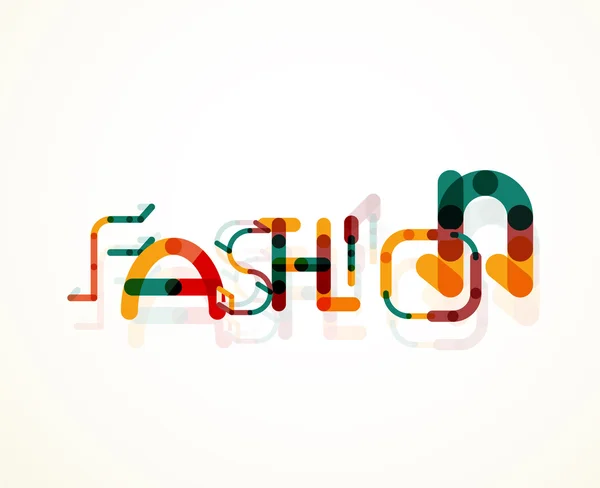 Fashion word font concept — Stock Vector