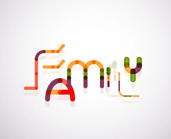 Concept du mot famille — Image vectorielle