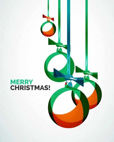 Merry Christmas moderne card - abstracte kerstballen — Stockvector