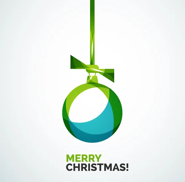 Merry Christmas card - abstracte ball, bauble — Stockvector
