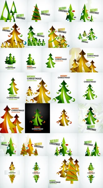 Conception géométrique de l'arbre de Noël — Image vectorielle