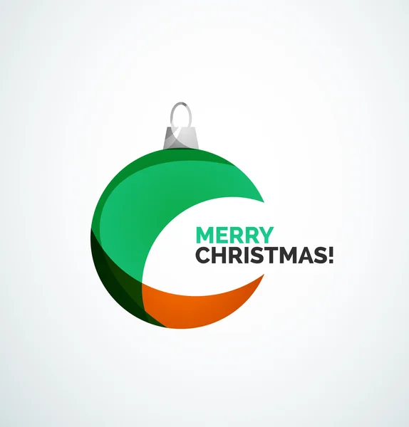 Veselé vánoční přání - abstraktní koule, cetka — Stockový vektor