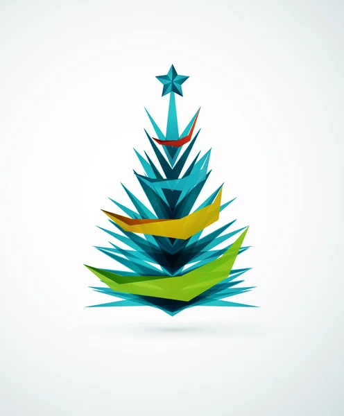 Árbol de Navidad diseño geométrico moderno — Vector de stock