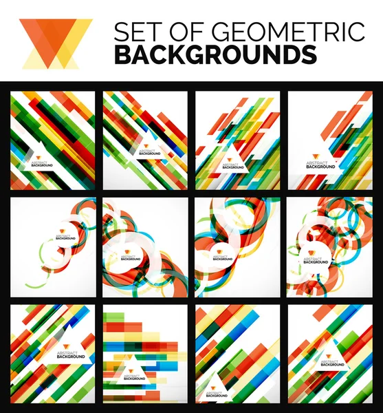 Conjunto de plantillas de folleto, fondos abstractos — Archivo Imágenes Vectoriales