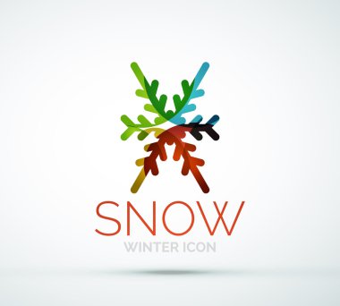 Noel kar tanesi şirket logo tasarımı