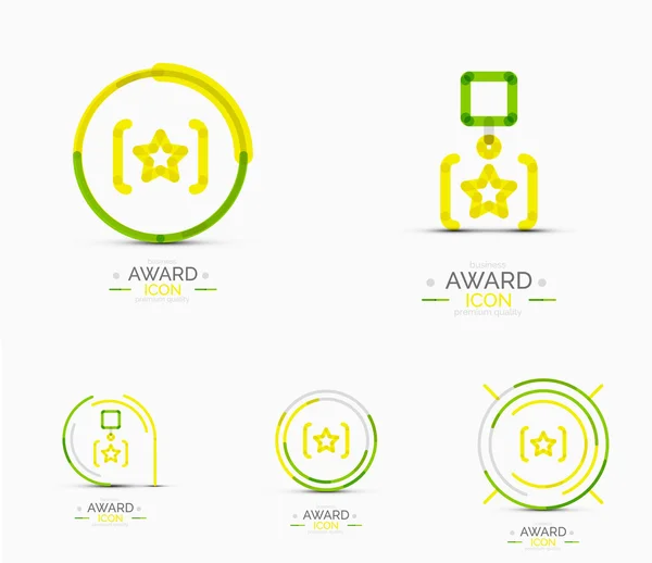 Pictogram set, Logo collectie Award — Stockvector