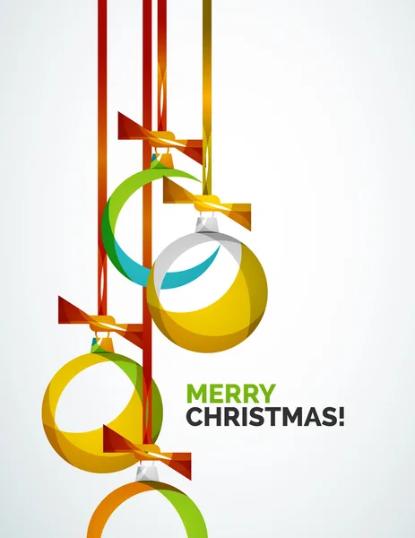 Merry Christmas moderne card - abstracte kerstballen — Stockvector