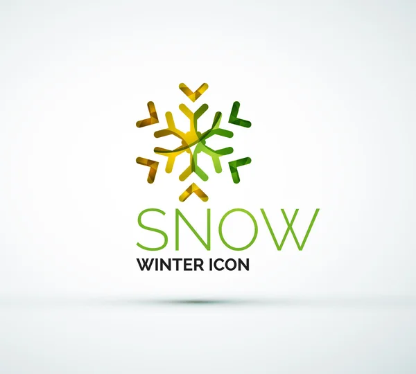 Natale fiocco di neve azienda logo design — Vettoriale Stock