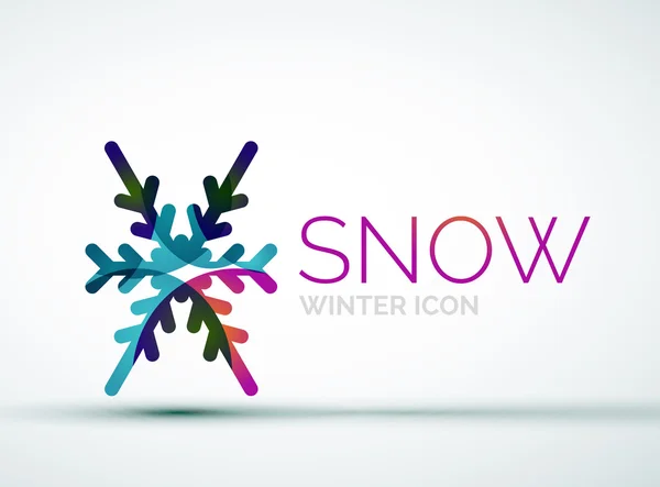 Noël flocon de neige entreprise logo design — Image vectorielle