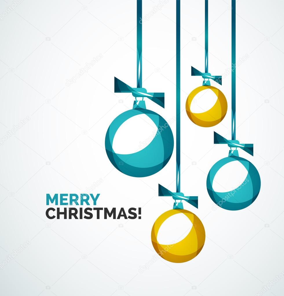 Joyeux Noel Carte Moderne Boules Abstraites Image Vectorielle Par Akomov C Illustration