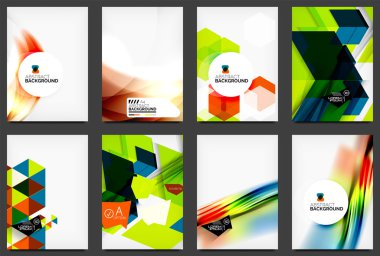 Modern flyers, broşürler kümesi