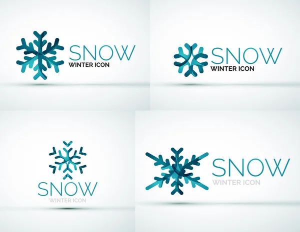 Рождественский дизайн логотипа снежинки — стоковый вектор