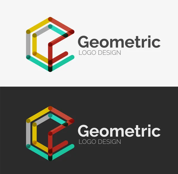 Minimal line design logotyp — Stock vektor