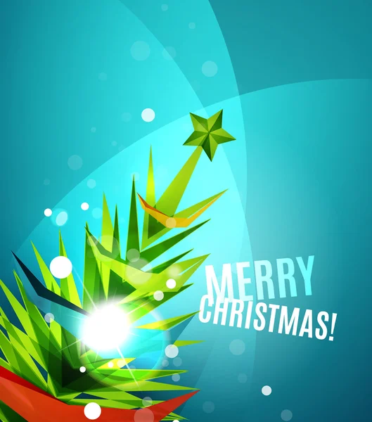 Tarjeta de Navidad brillante brillante colorido — Vector de stock