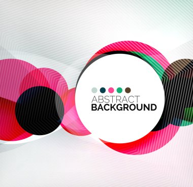 Renkli Daireler modern soyut kompozisyon